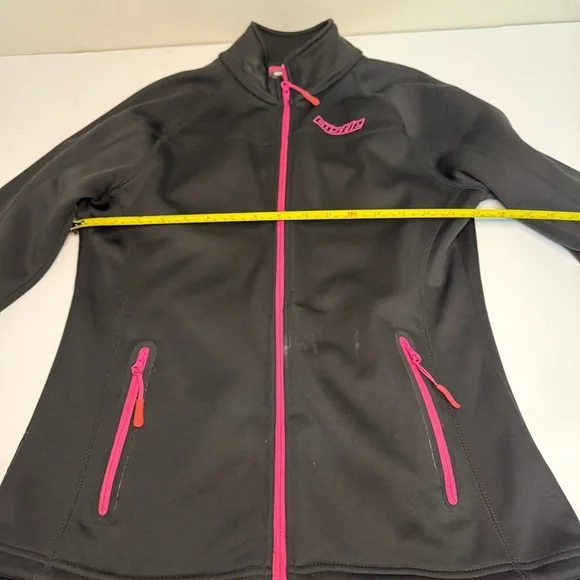 Castle X Mid Layer Jacket Womens Sz Small S Full Zip Lightweight Black Pink Snow - Picture 8 of 11